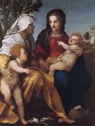Andrea del Sarto THe Madonna and Child with Saint Elzabeth and Saint John the Baptist Spain oil painting artist